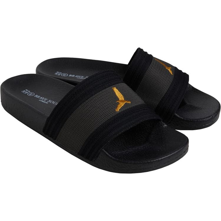 Brave Soul Heren Theo Eagle Slippers Zwart
