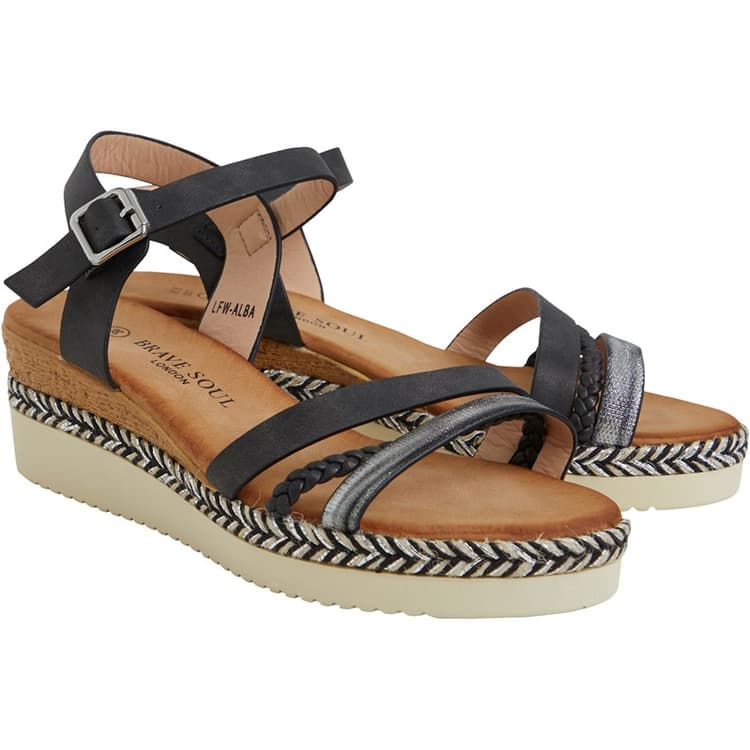 Brave Soul Dames Sleehak Sandalen Meerkleurig