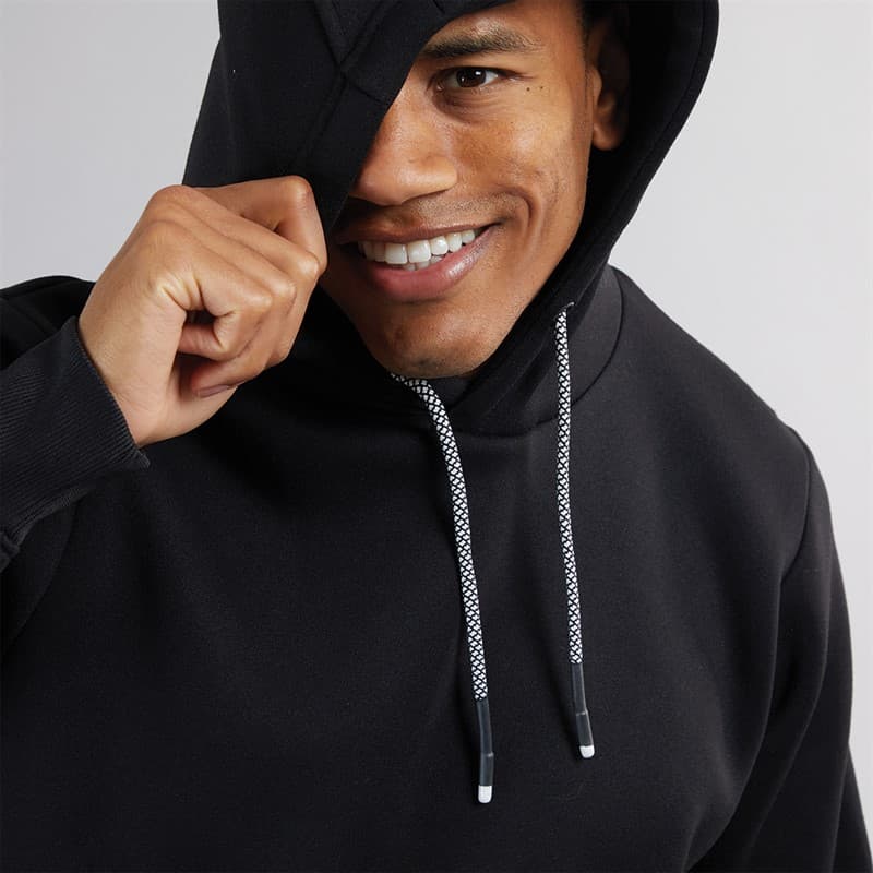 Brave Soul Heren Zoid Hoodie Jet Zwart - Afbeelding 3
