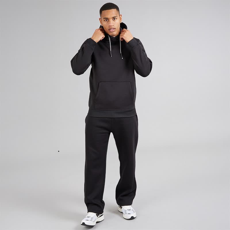 Brave Soul Heren Zoid Hoodie Jet Zwart - Afbeelding 4