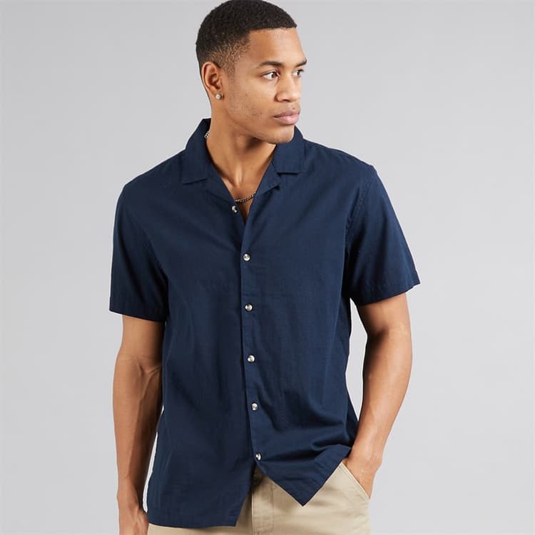Brave Soul Heren Eubank Shirt Navy