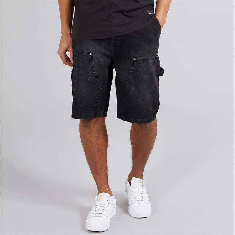 Brave Soul Heren Joiner Loose Fit Carpenter Shorts Charc