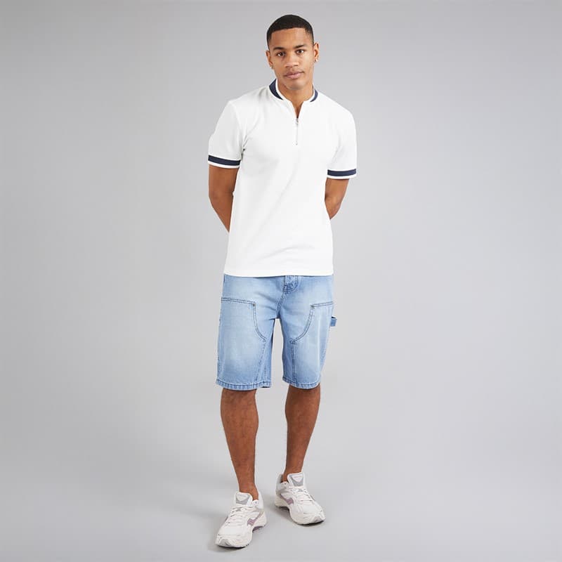 Brave Soul Heren Joiner Loose Fit Carpenter Shorts Light Blue - Afbeelding 4