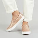 Brave Soul Dames Ster Geklokte Instappers Sneakers Rose Gold Metallic
