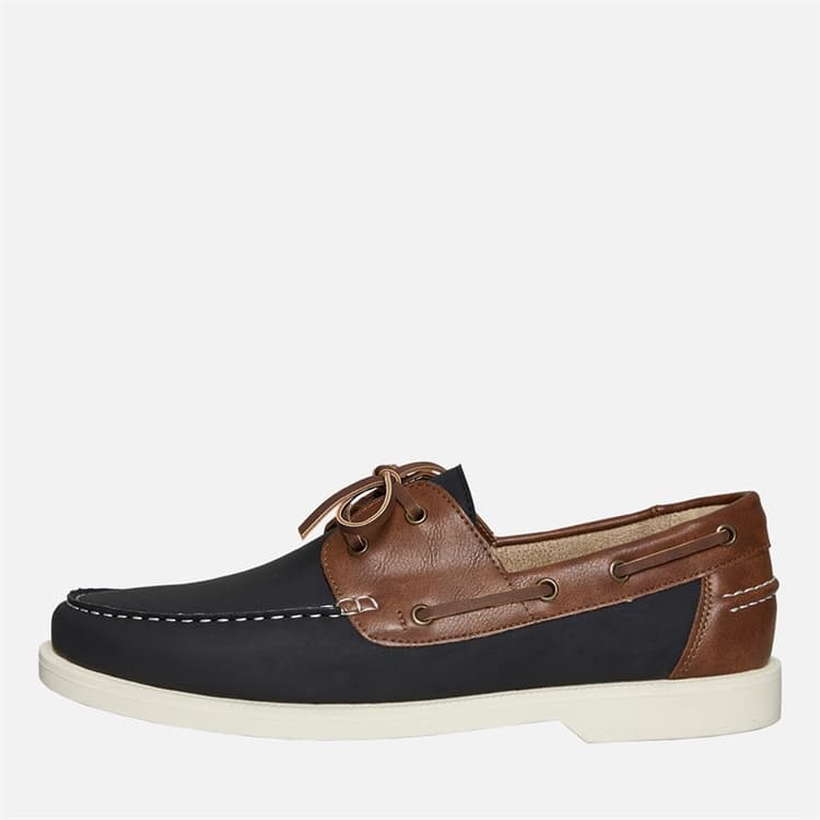 Brave Soul Heren cabin dek schoenen Navy/Tan