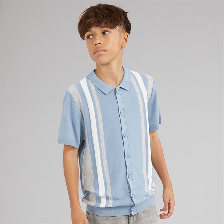 Brave Soul Jongens Woodhay Polo Shirt Steel Blue