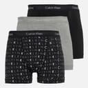 Calvin Klein Heren Katoen Stretch Drie Pak Boxer Trunks Zwart/Grey Heather/Subdued Logo