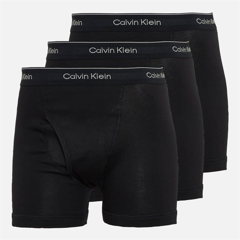 Calvin Klein Heren katoen stretch drie pak boxershorts Zwart - Afbeelding 1