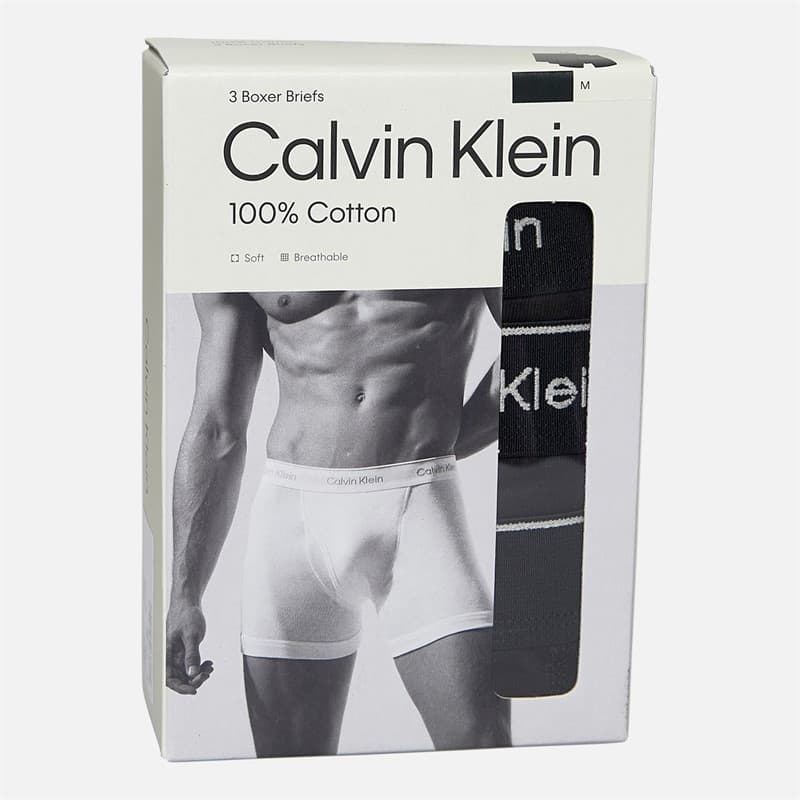 Calvin Klein Heren katoen stretch drie pak boxershorts Zwart - Afbeelding 2