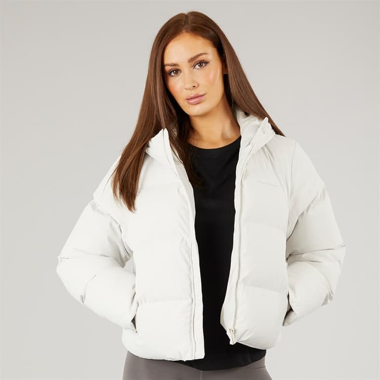 Closure London Dames Storm Cuff Korte Puffer Jas Stone