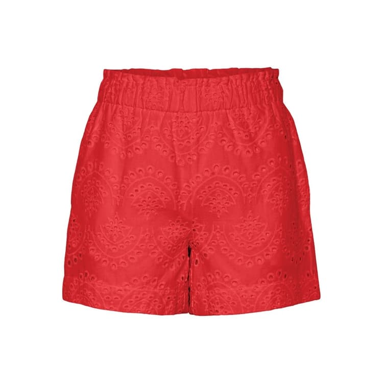 Pieces Dames Vilde Shorts Poppy Red