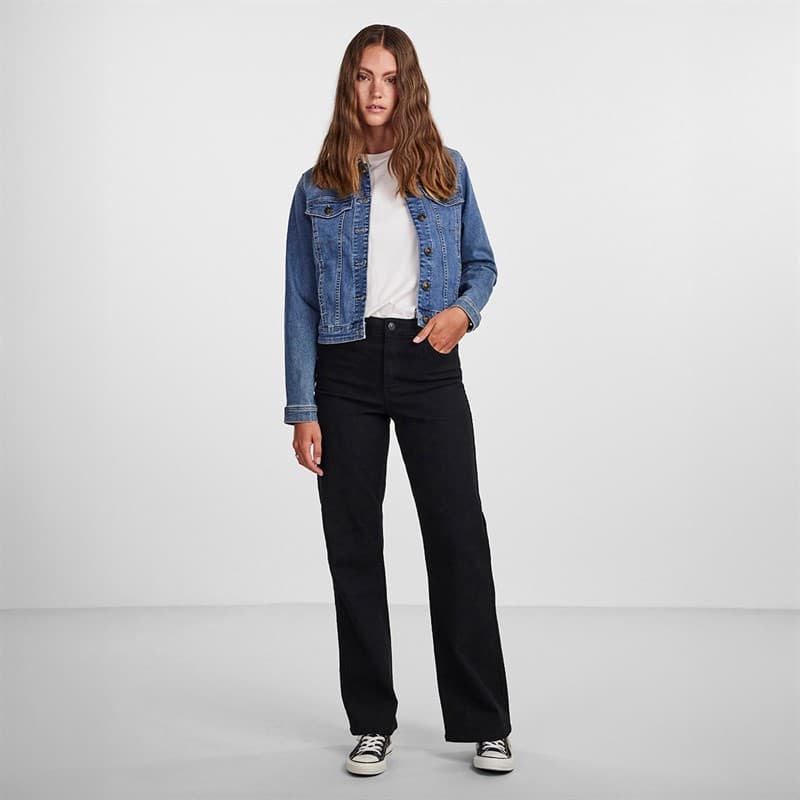 Pieces Dames Denim Jas Medium Blue Denim - Afbeelding 2