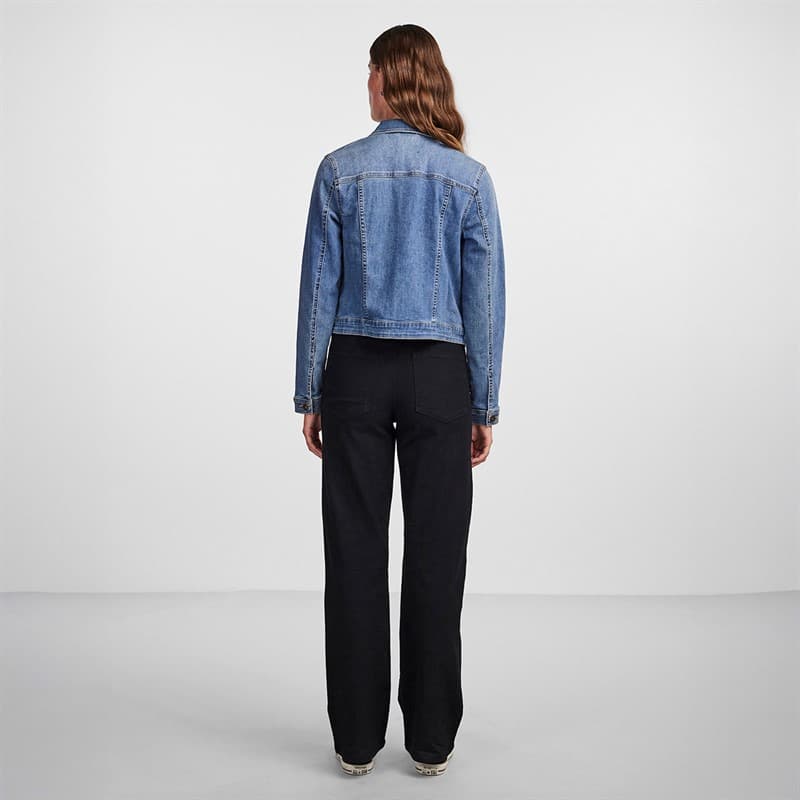 Pieces Dames Denim Jas Medium Blue Denim - Afbeelding 3