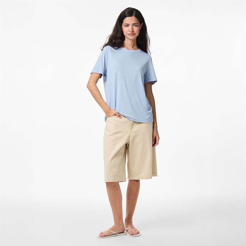 Pieces Dames Anora T-shirt Cashmere Blue - Afbeelding 2