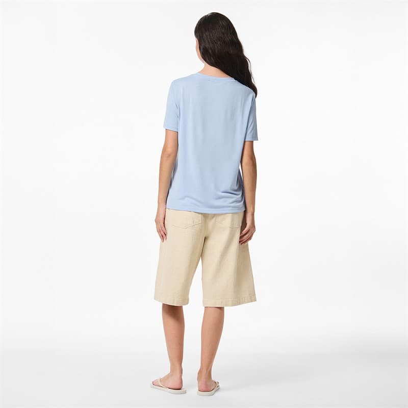 Pieces Dames Anora T-shirt Cashmere Blue - Afbeelding 3