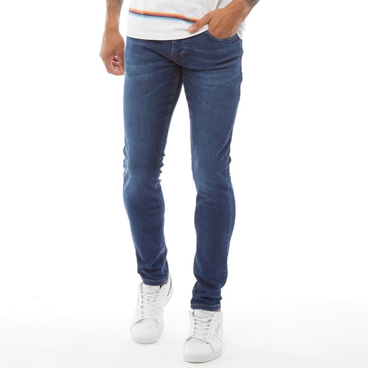 Crosshatch Heren Buraca Slim Fit Jeans Stonewash