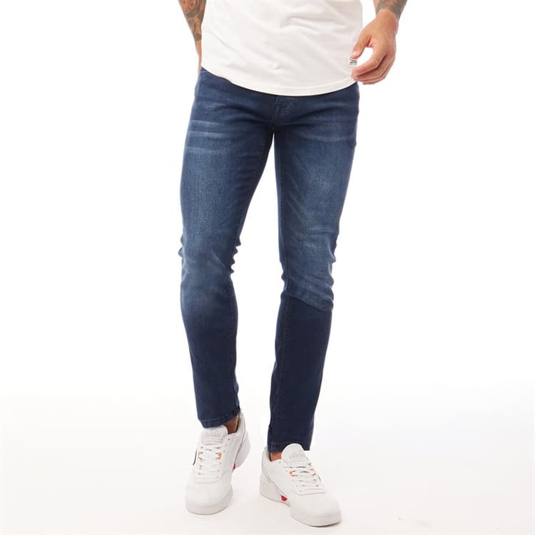 Crosshatch Herenslim Fit Jeans Donker Wassen