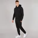 Crosshatch Heren Chelmere Hoodie en Joggingbroek Set Zwart