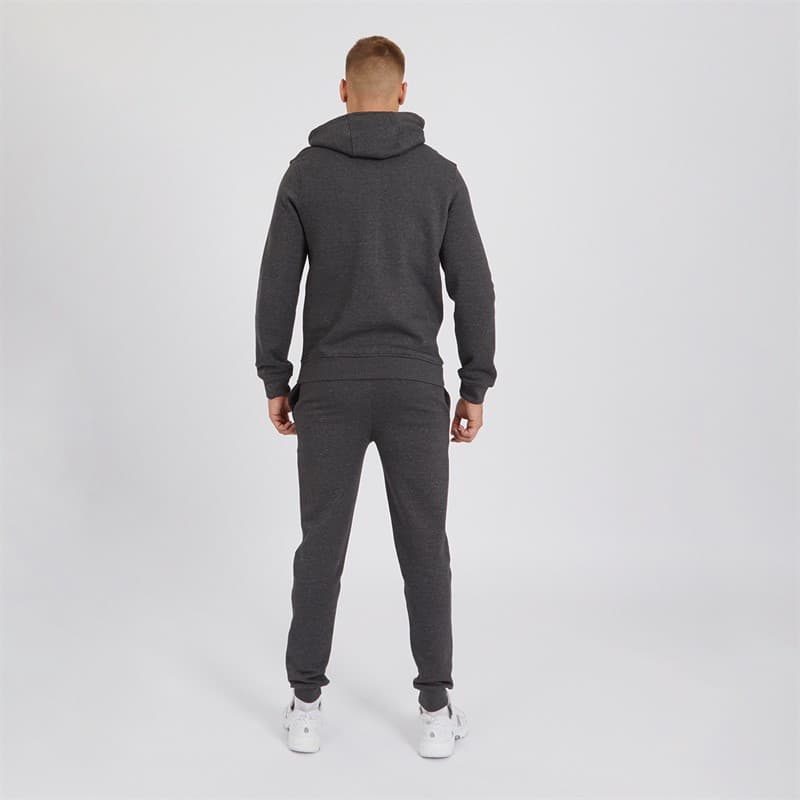 Crosshatch Hoodie en Joggingbroek Set Heren Antraciet Melange - Afbeelding 2