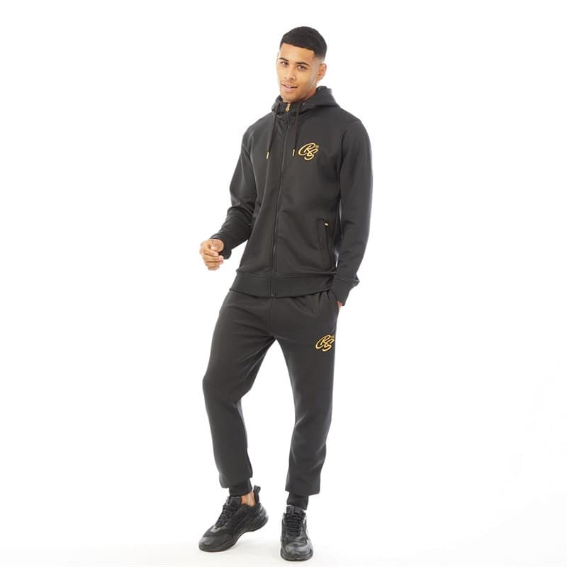 Crosshatch Heren Bradleys Joggingpak Zwart - Afbeelding 4
