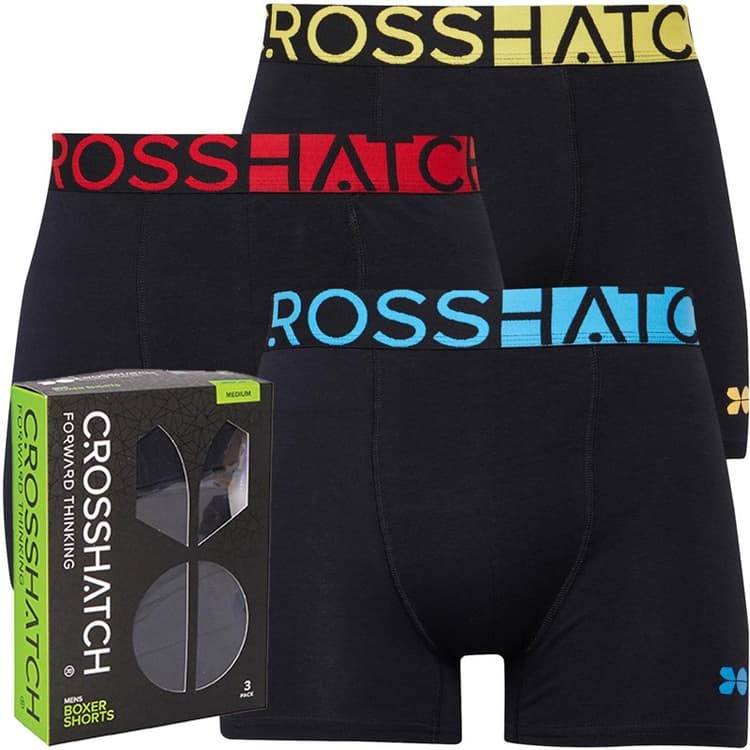 Crosshatch Heren Duron Boxershorts Zwart