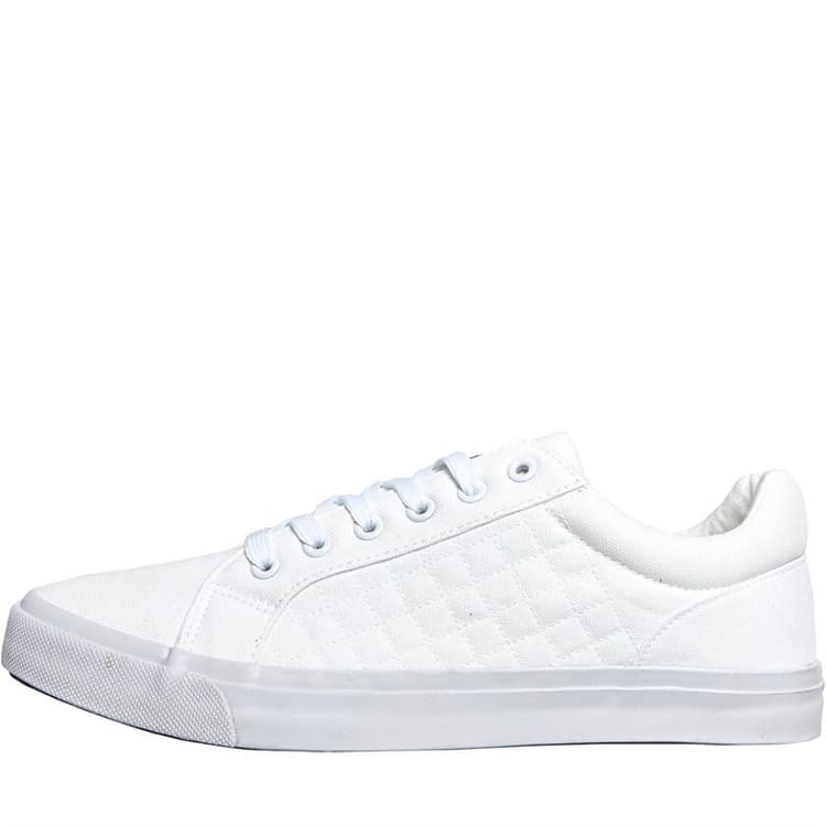 Crosshatch Heren Huseby Canvas Pumps Wit Mono