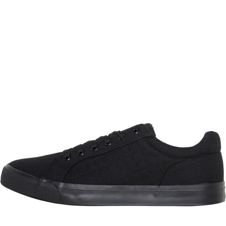 Crosshatch Heren Huseby Canvas Pumps Zwart Mono