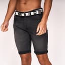 Crosshatch Heren Reesr Denim shorts Zwart