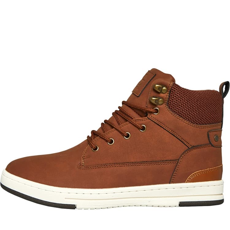 Crosshatch Heren Staiger Hoge Sneakers Bruin