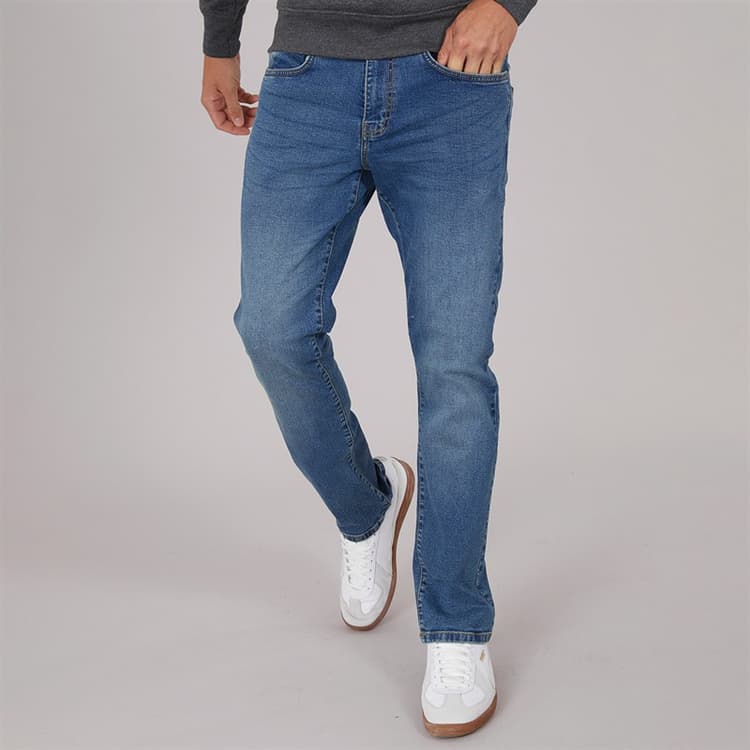 Crosshatch Heren Bandol Straight jeans Blauw