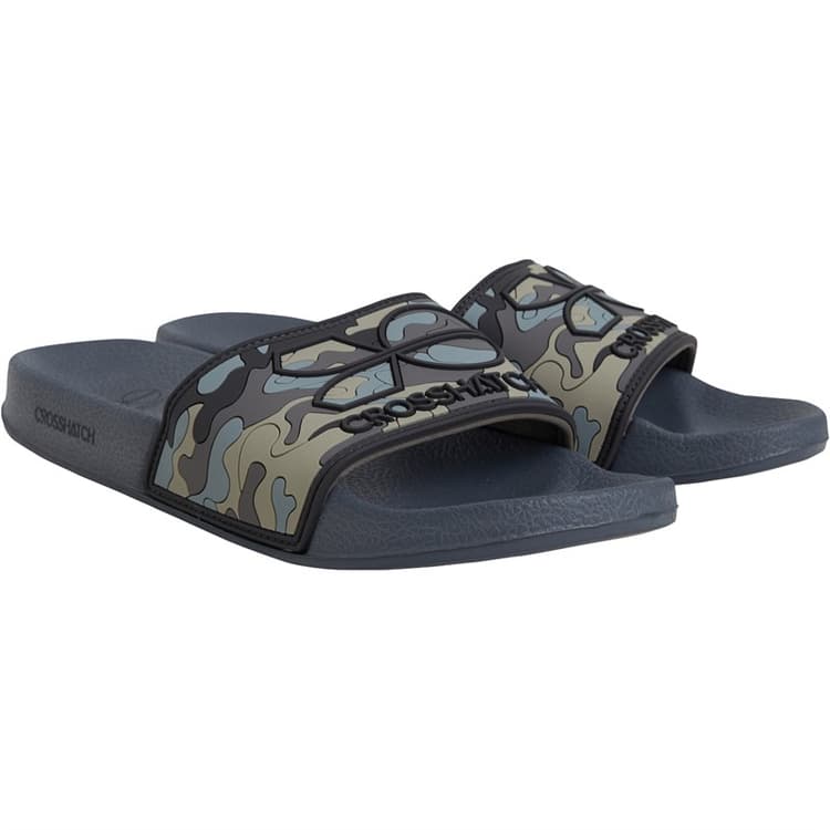 Crosshatch Slippers Heren Remorid Zwart Camo