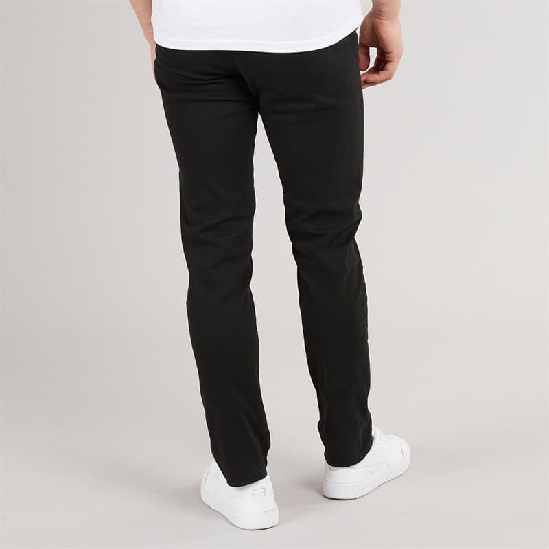 Crosshatch Heren Roysden Chino's Zwart - Afbeelding 2