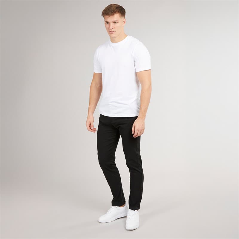 Crosshatch Heren Roysden Chino's Zwart - Afbeelding 4