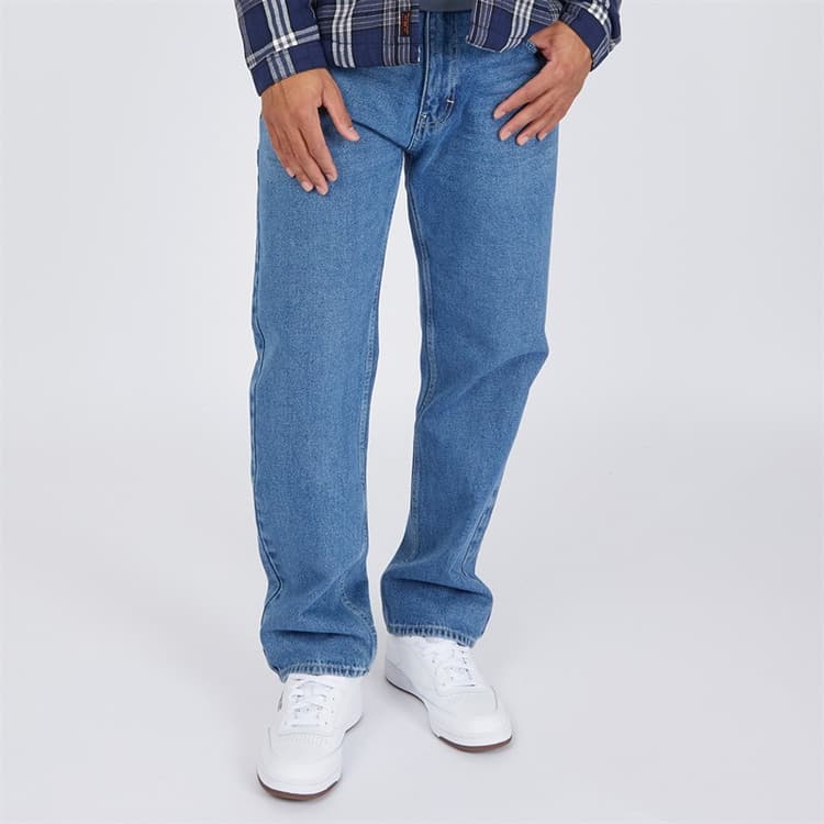 Crosshatch Heren Tillman Baggy Jeans Stonewash