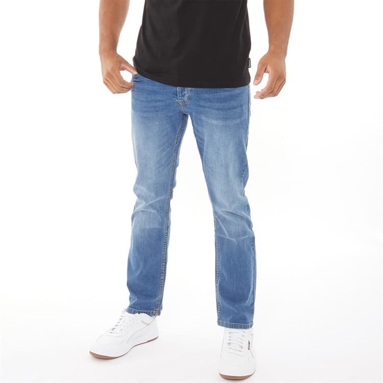 Crosshatch Heren Winsbury Bootcut Jeans Stone Wash