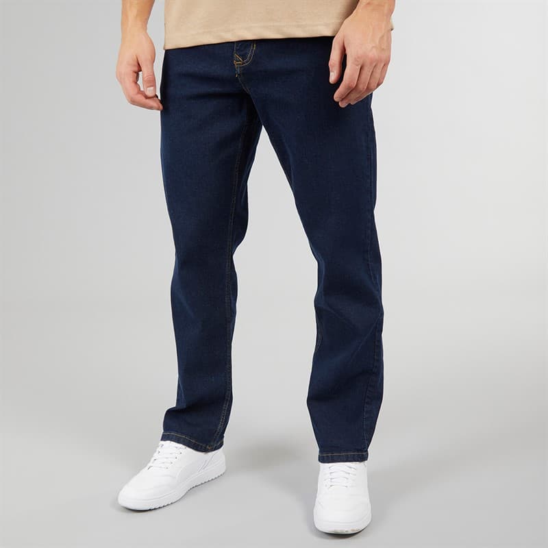 Crosshatch Heren Relaxte Pasvorm Jeans Raw - Afbeelding 1