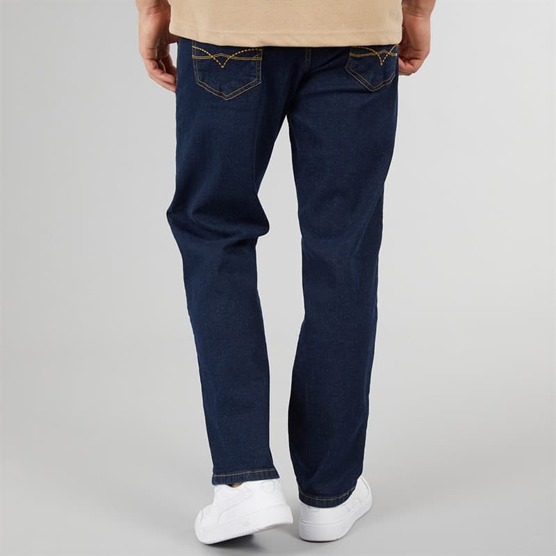 Crosshatch Heren Relaxte Pasvorm Jeans Raw - Afbeelding 2