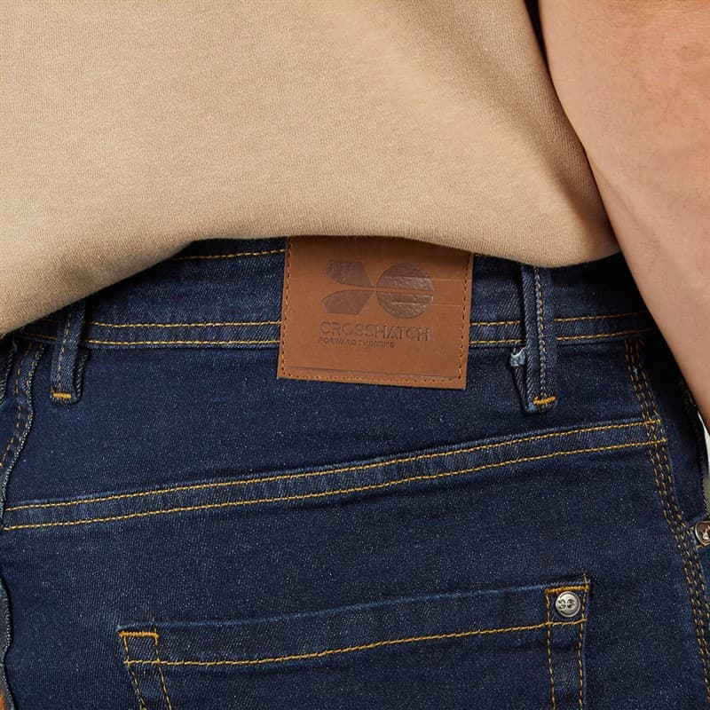 Crosshatch Heren Relaxte Pasvorm Jeans Raw - Afbeelding 3
