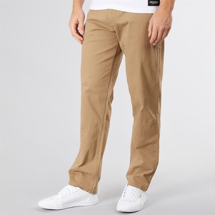 Crosshatch Heren Chalford Baggy Chinos Biscuit