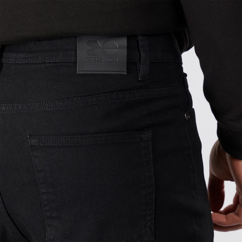 Crosshatch Heren Dalesman Relaxed Fit Jeans Black Wash - Afbeelding 3