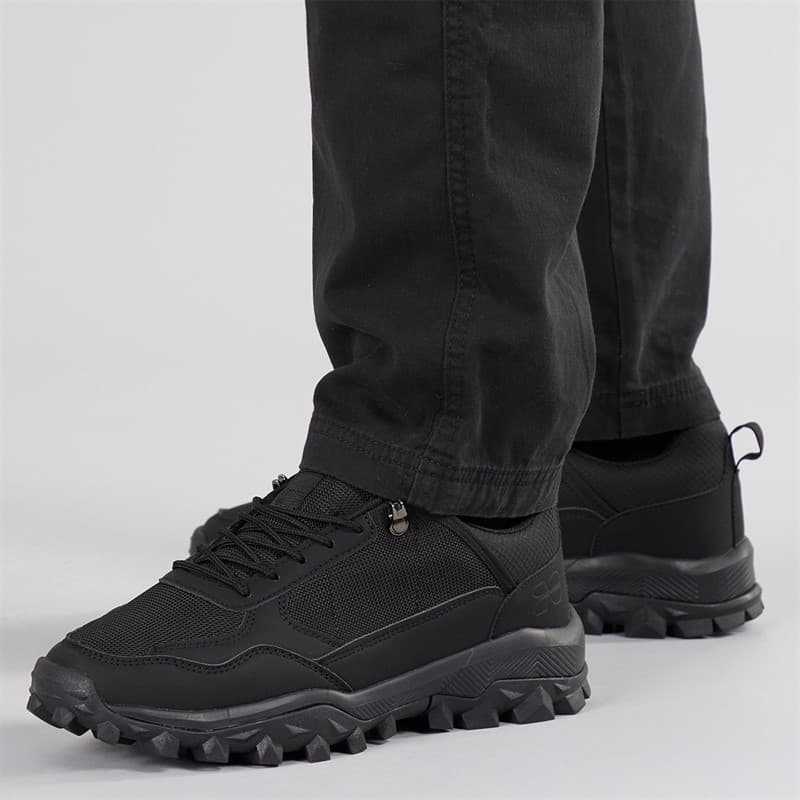 Crosshatch Heren Heymare Sneakers Zwart Mono - Afbeelding 1