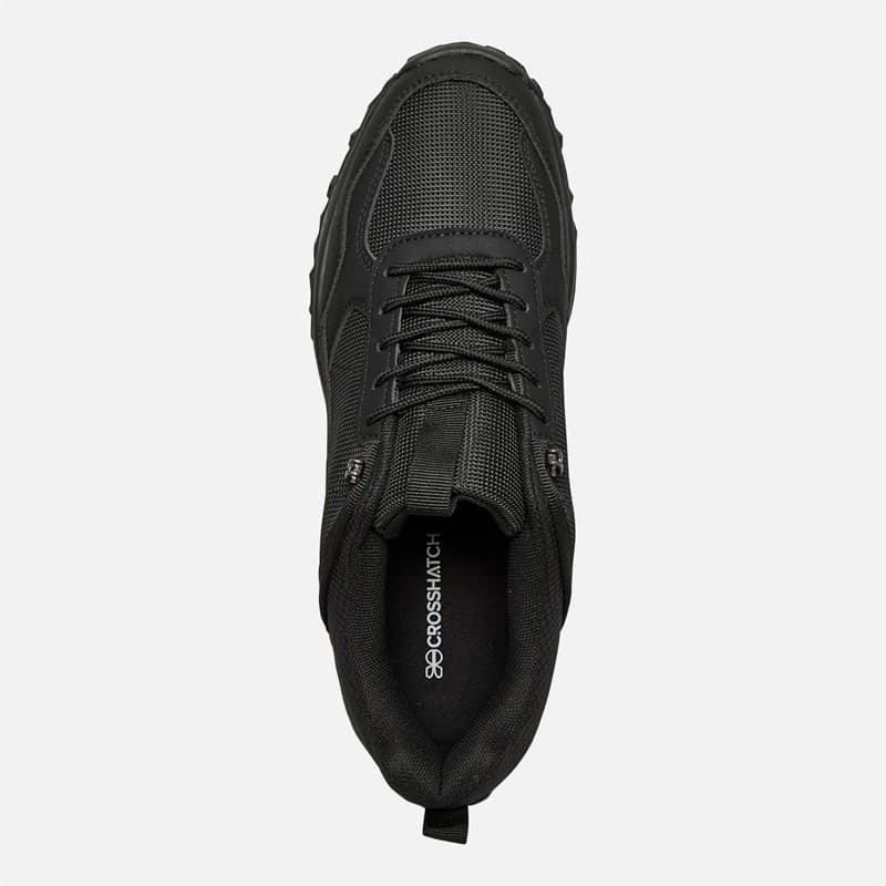 Crosshatch Heren Heymare Sneakers Zwart Mono - Afbeelding 4