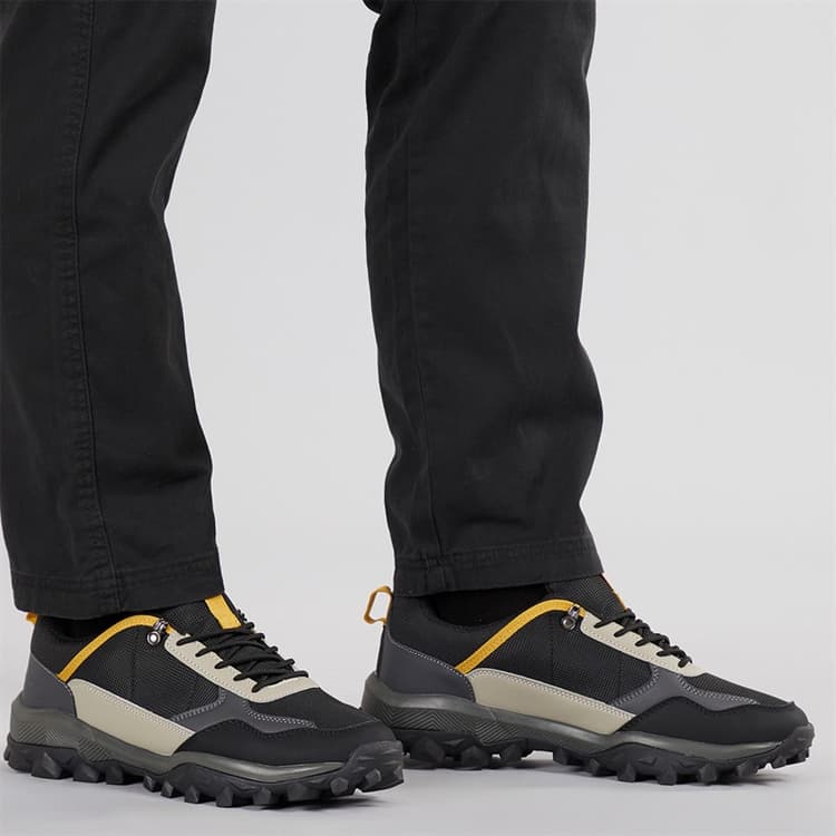 Crosshatch Heren Heymare Sneakers Zwart / Houtskool / Taupe