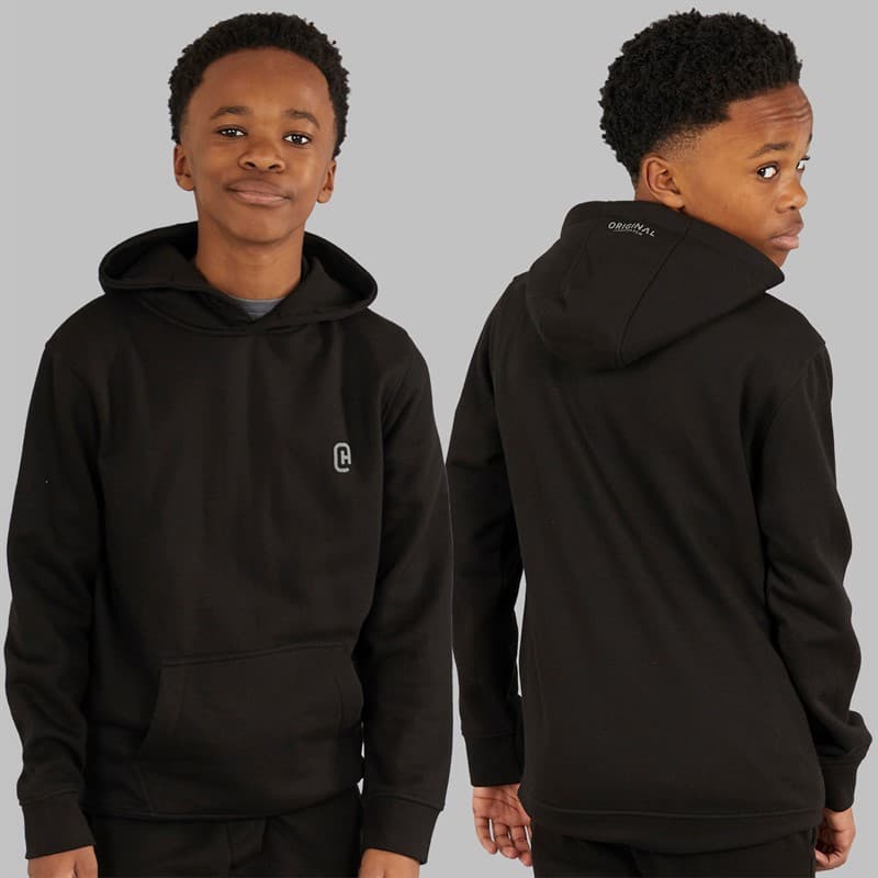 Crosshatch Jongens Driedelig Hoodie T-Shirt En Joggingbroek Set Zwart / Antraciet - Afbeelding 4