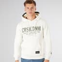 Crosshatch Heren Campbox Hoodie Off White