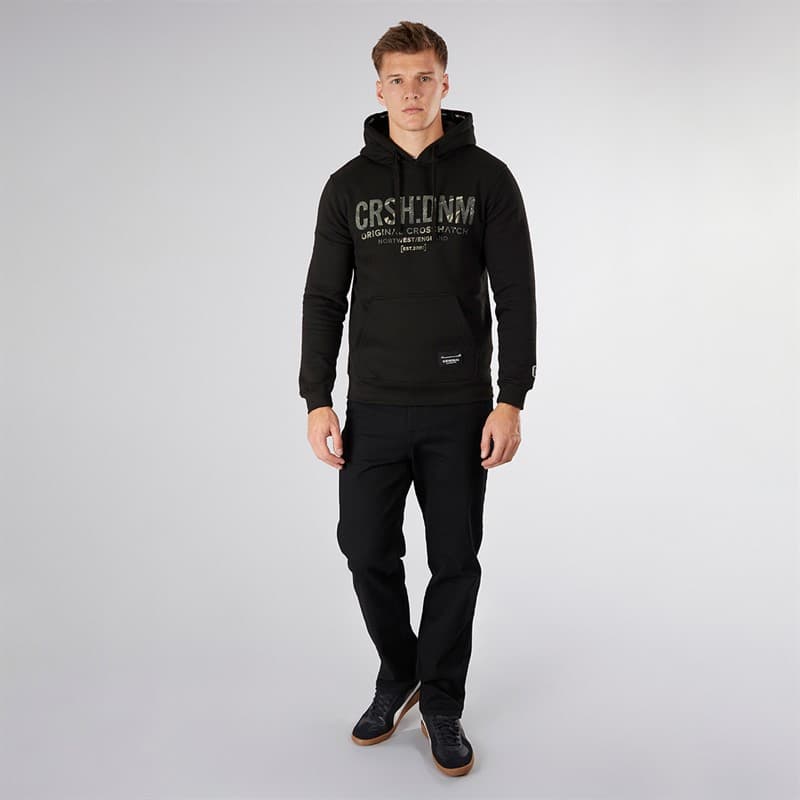 Crosshatch Heren Campbox Hoodie Zwart - Afbeelding 3