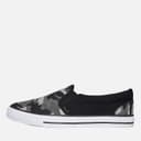 Crosshatch Heren Ramp Instappers Canvas Schoenen Black Camo/Zwart