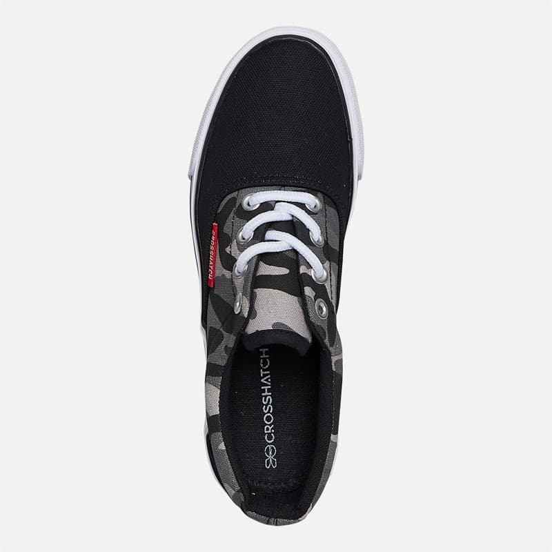 Crosshatch Jongens Skywalk Canvas Schoenen Black Camo - Afbeelding 4