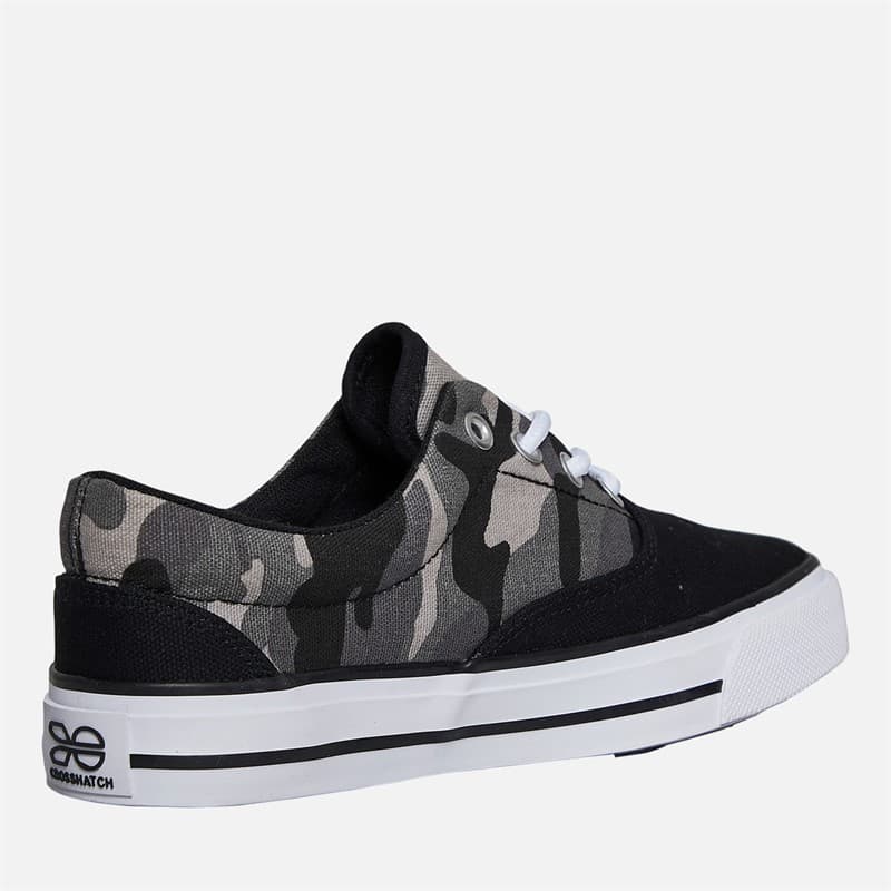 Crosshatch Jongens Skywalk Canvas Schoenen Black Camo - Afbeelding 5