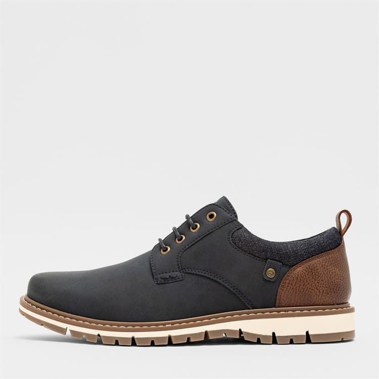 Deakins Heren Cambridge Schoenen Navy/Tan